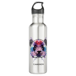 Geometric Panda Bear   Add Your Name 710 Ml Water Bottle