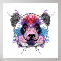 Geometric Panda Bear