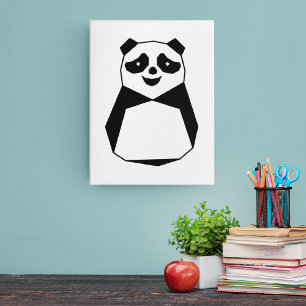 Geometric Panda Canvas Print