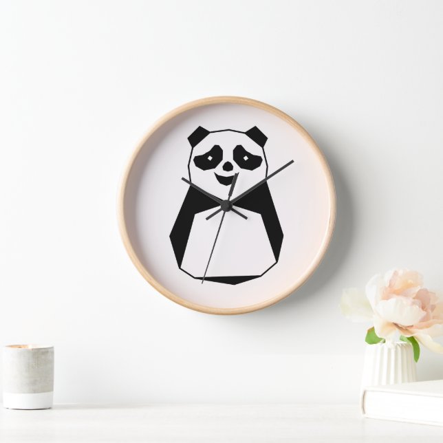 Geometric Panda Clock (Home)