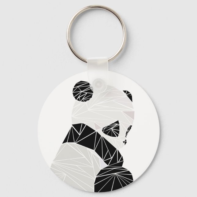 Geometric panda keychain (Front)