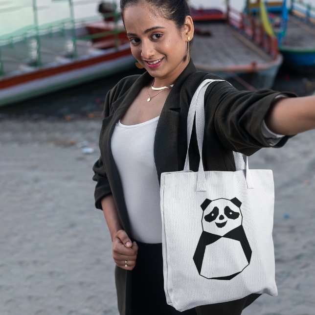 Geometric Panda Tote Bag (Creator Uploaded)