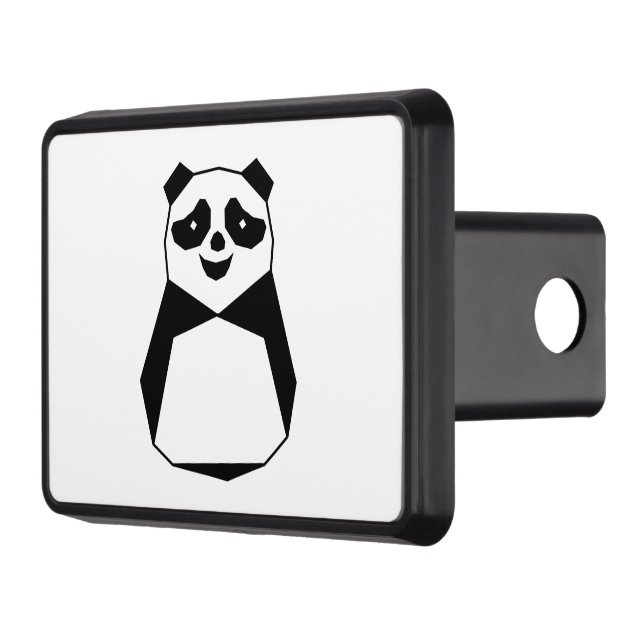 Geometric Panda Trailer Hitch Cover (Left)