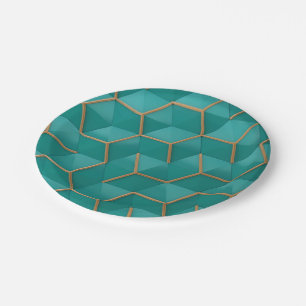 geometric paper plate