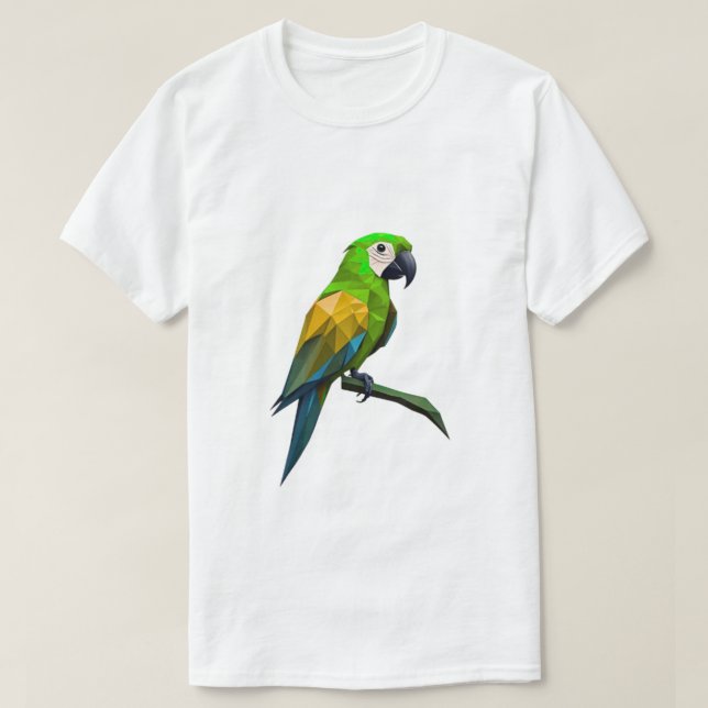 Geometric Parrot T-Shirt (Design Front)
