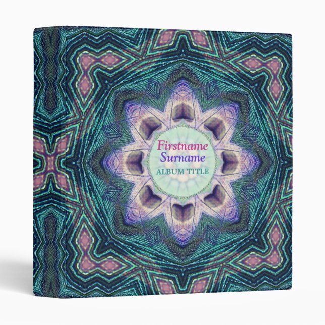 Geometric Passioflora Star Album Binder (Front/Spine)