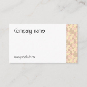 Geometric pastel beige QR Business Card