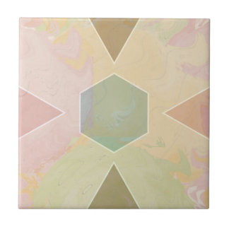 Geometric Pastel Marble Beige Tile