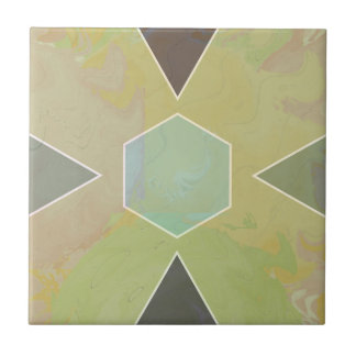 Geometric Pastel Marble Olive Green Tile