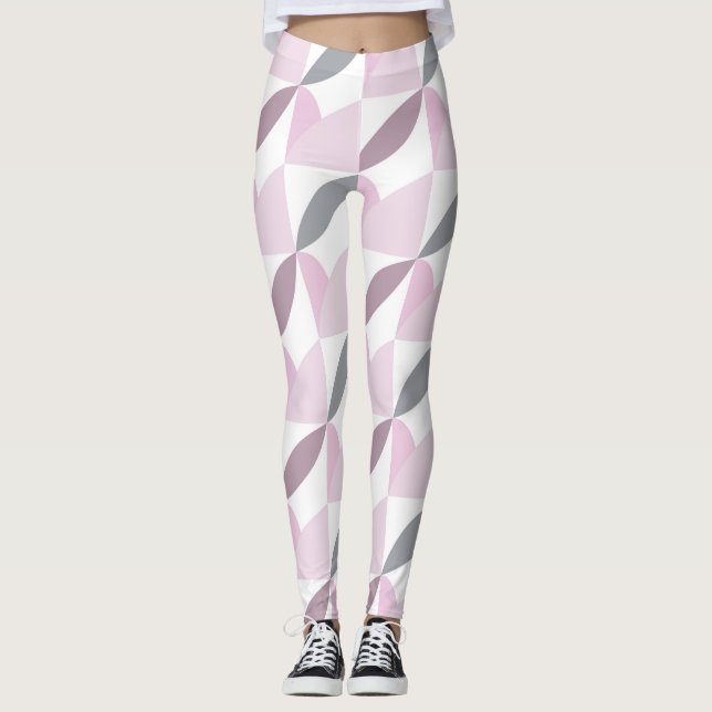 geometric pastel pattern leggings (Front)