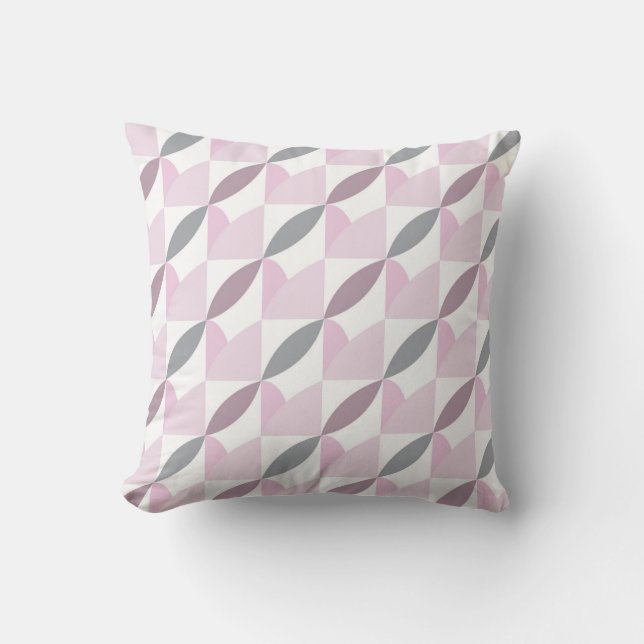 geometric pastel pattern throw pillow (Front)