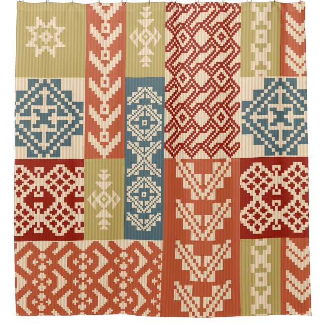 Geometric Patchwork Ethnic Seamless Pattern (Front)