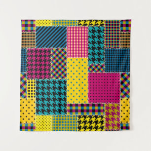 Geometric Patchwork: Rectangle Seamless Background Tapestry