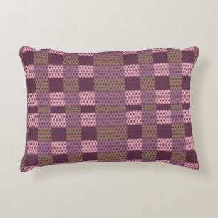 Geometric Patchwork Throw Pillow – Modern Purple C