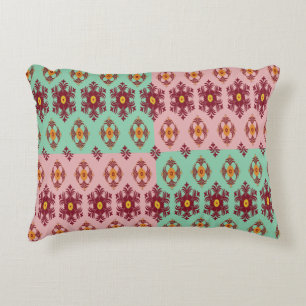 Geometric Patchwork Throw Pillow – Modern Purple C
