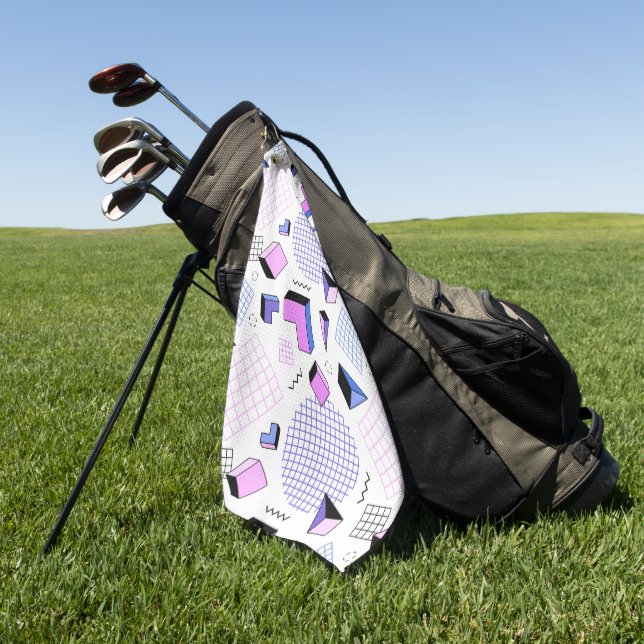 Geometric Pattern 13 Golf Towel (Green)