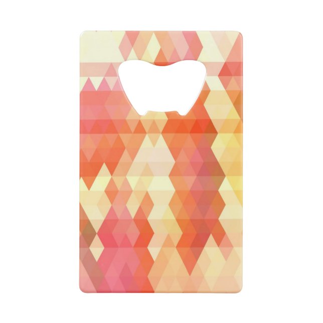 Geometric pattern 1 credit card bottle opener (Front)