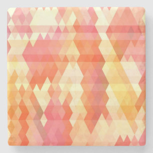 Geometric pattern 1 stone coaster