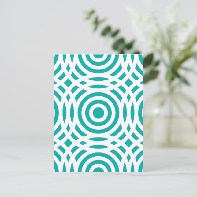Geometric Pattern 20 Announcement Postcard (Standing Front)