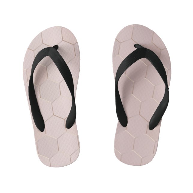 Geometric Pattern 27 Kid's Flip Flops (Footbed)