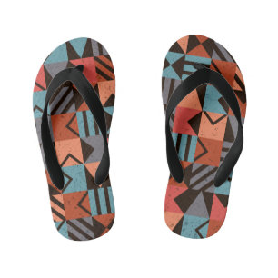 Geometric Pattern 28 Kid's Flip Flops