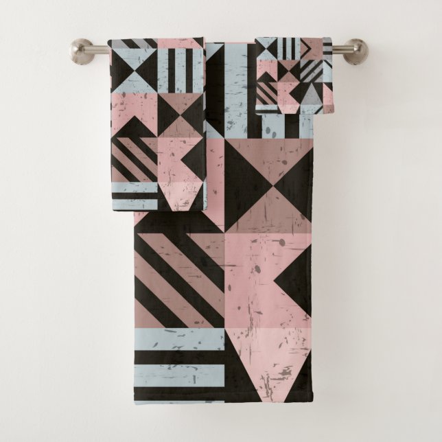 Geometric Pattern 29 Bath Towel Set (Insitu)