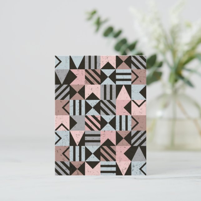 Geometric Pattern 29 Holiday Postcard (Standing Front)