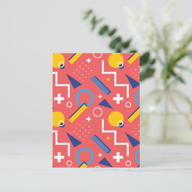 Geometric Pattern 2 Holiday Postcard (Standing Front)
