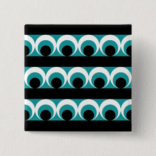 Geometric pattern 2 inch square button