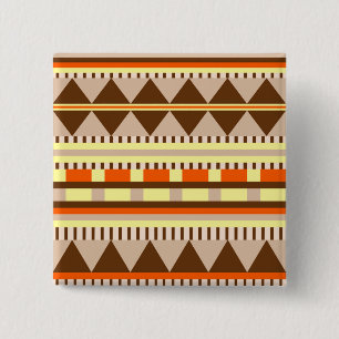Geometric pattern 2 inch square button