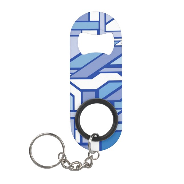 Geometric pattern 2 keychain bottle opener (Front)