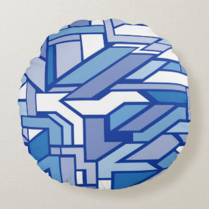 Geometric pattern 2 round pillow