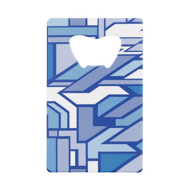 Geometric pattern 2 wallet bottle opener (Front)