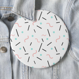Geometric Pattern 32 6 Inch Round Button