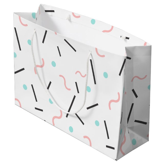 Geometric Pattern 32 Large Gift Bag (Back Angled)