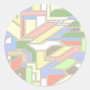 Geometric pattern 3 classic round sticker