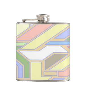 Geometric pattern 3 hip flask