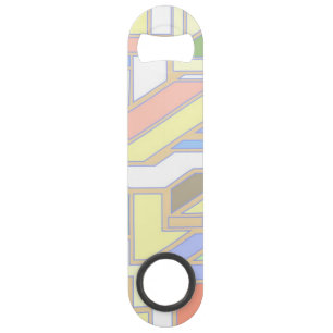 Geometric pattern 3 speed bottle opener