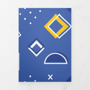 Geometric Pattern 3 Tri-Fold Holiday Card