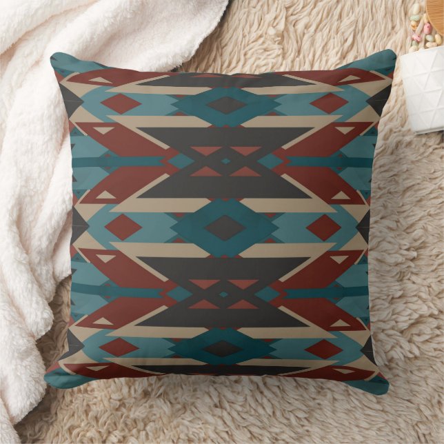 Geometric Pattern 4 Throw Pillow (Blanket)