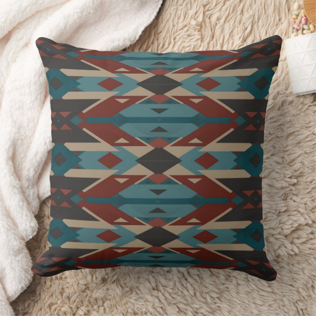 Geometric Pattern 4 Throw Pillow (Blanket)