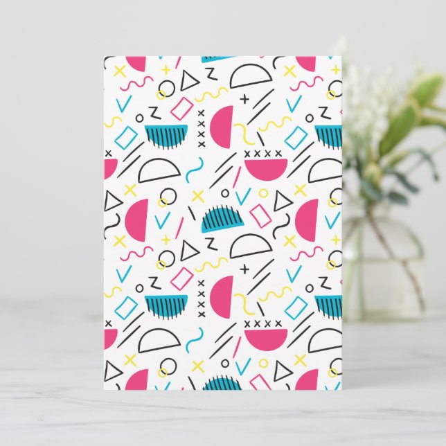 Geometric Pattern 5 Thank You Card (Standing Front)