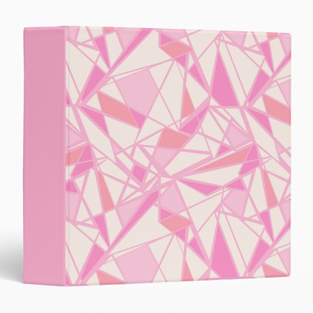 Geometric pattern abstract colour pink  binder (Front/Spine)