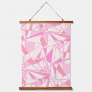 Geometric pattern abstract colour pink hanging tapestry