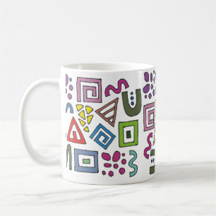 Geometric pattern abstract designs modern coffee mug