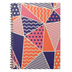 Geometric pattern. Abstract triangle background. V Notebook