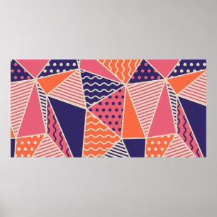 Geometric pattern. Abstract triangle background. V Poster