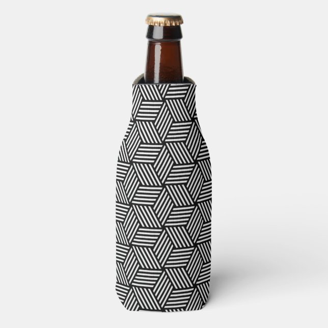 Geometric pattern art design bottle cooler (Bottle Front)