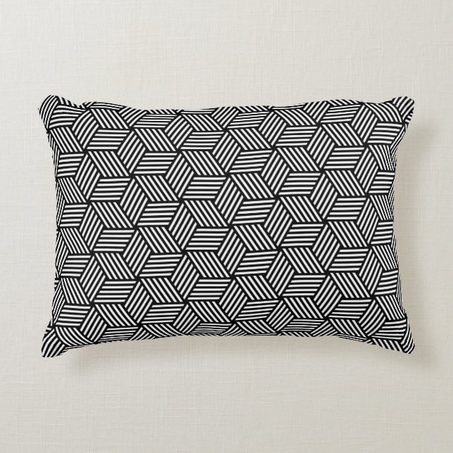 Geometric pattern art design decorative pillow (Front)