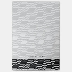 Geometric pattern art design post-it notes